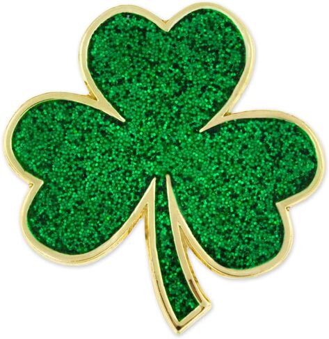 PinMart St. Patrick's Day Lapel Pin – Green Shamrock Jewelry for Women and Men – Irish Culture Celebration Pin –Gold Plated Enamel Brooch with Magnetic Back – 1 Piece in Saudi Arabia