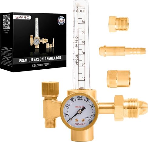 SPARC مقياس تدفق غاز ثاني أكسيد الكربون + منظم غاز اللحام لحام MIG لحام TIG 0-70CFH CGA580 ضمان الولايات المتحدة الأمريكية مدى الحياة in Kuwait