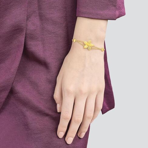 CHOW SANG SANG 999.9 24K Gold Chinese Wedding Collection Chinese Wedding Blossom Bracelet for Women 18cm 94446B Price-by-Weight Approx. 5.98g Gold in Saudi Arabia