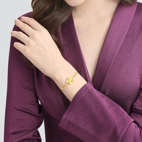 CHOW SANG SANG 999.9 24K Gold Chinese Wedding Collection Chinese Wedding Blossom Bracelet for Women 18cm 94446B Price-by-Weight Approx. 5.98g Gold in Saudi Arabia