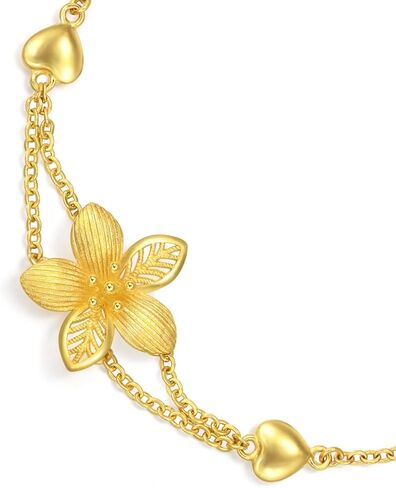 CHOW SANG SANG 999.9 24K Gold Chinese Wedding Collection Chinese Wedding Blossom Bracelet for Women 18cm 94446B Price-by-Weight Approx. 5.98g Gold in Saudi Arabia