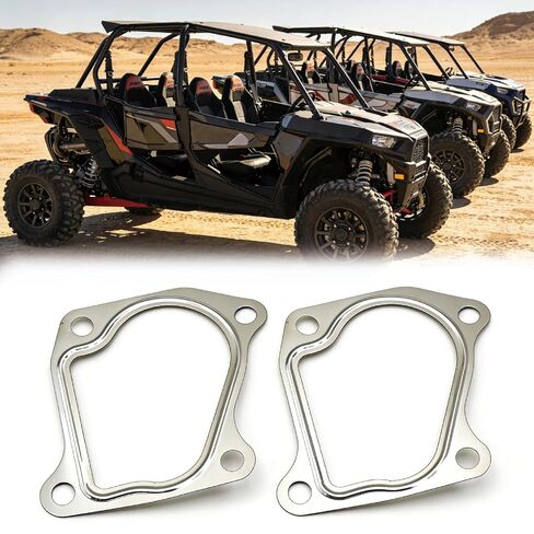 حشية عادم توربو علوي وسفلي من GrandEast، تحل محل OEM 5812640 لـ Polaris RZR XPT XP Turbo PRO 2016-2024 in Kuwait