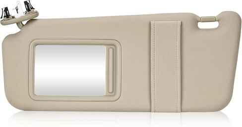 Left Driver Side Sun Visor with Light Fit for Toyota Camry 2007 2008 2009 2010 2011 Beige Replace # 74320-06780-B0 74320-33B81-B0 in Saudi Arabia
