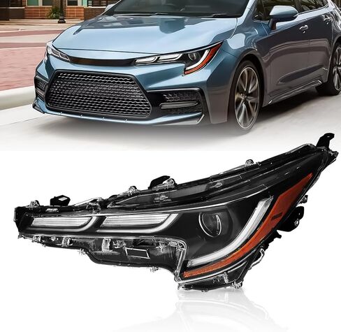 مصباح أمامي JFN LED متوافق مع 2020-2022 Corolla SE/XLE/XSE 8111002S50 TO2503287 (جانب السائق (يسار)) in Kuwait