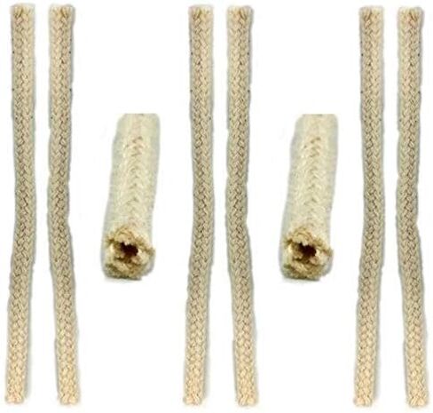 10 × 3/16 بوصة، فتيل بتقنية Turbo Air Core الأمريكية، فتيل 3/16 بوصة × 10 بوصة طول. فتيل بديل من القطن المضفر الدائري لمصباح زيت الكحول والكيروسين لشمعة الصخور وموقد فانوس مصباح الشمعة in Kuwait