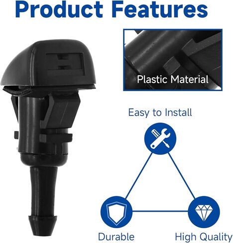 Windshield Washer Nozzle ‎for Chevrolet Silverado 1500 2014-2019 for Chevrolet Suburban 2015-2020 Windshield Sprayer Nozzles Wiper Washer Fluid Jet NO.23181646 2PCS in Saudi Arabia