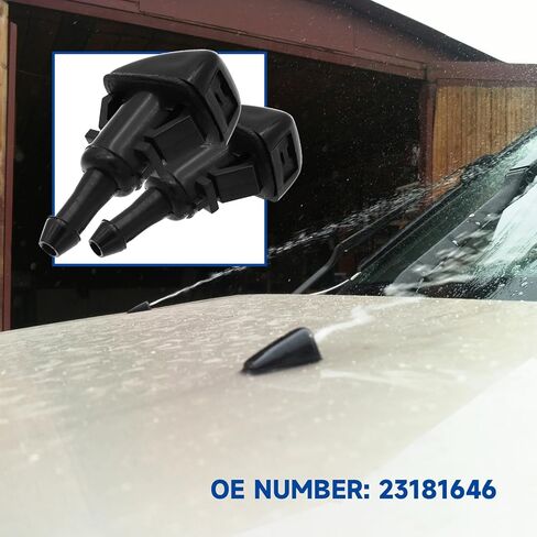 Windshield Washer Nozzle ‎for Chevrolet Silverado 1500 2014-2019 for Chevrolet Suburban 2015-2020 Windshield Sprayer Nozzles Wiper Washer Fluid Jet NO.23181646 2PCS in Saudi Arabia
