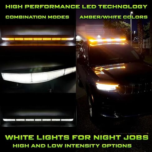48 inch Light Bar - Strobe Light Bar - Tow Truck Light Bar - Strobe Lights for Trucks - Emergency Lights for Vehicles- LED Strobe Light Bar - Amber Light Bar - Construction Lights for Trucks in Saudi Arabia