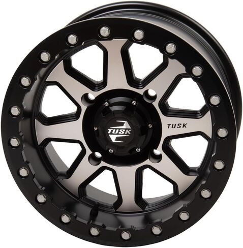 عجلة Tusk 4/156 Uinta Beadlock مقاس 15x7 4.0 + 3.0 مصنوعة آليًا/أسود متوافقة مع POLARIS RZR/ General/Ranger KAWASAKI KRX/Ridge/Mule Pro YAMAHA RMAX/YXZ in Saudi Arabia