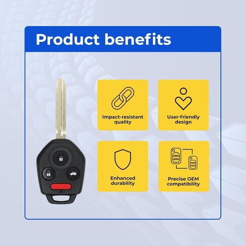 Replacement Keyless Remote Head Key Fob for Subaru Impreza 2012-2016 FCC CWTWB1U811 2AOKM-SB3 Part Number 57497-FJ230 57497FJ230 57497-AL00A 57497-FJ021 57497-FJ020 in Saudi Arabia