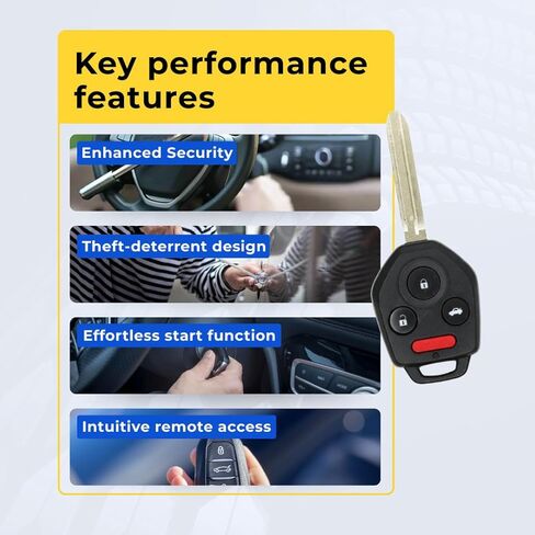 Replacement Keyless Remote Head Key Fob for Subaru Impreza 2012-2016 FCC CWTWB1U811 2AOKM-SB3 Part Number 57497-FJ230 57497FJ230 57497-AL00A 57497-FJ021 57497-FJ020 in Saudi Arabia