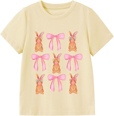 Kids Easter Shirt Chick Short Sleeve Tee Tops for Toddler Girls Boys Easter Outfit Clothes 2-7 Years in Saudi Arabia