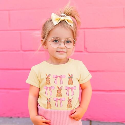 Kids Easter Shirt Chick Short Sleeve Tee Tops for Toddler Girls Boys Easter Outfit Clothes 2-7 Years in Saudi Arabia