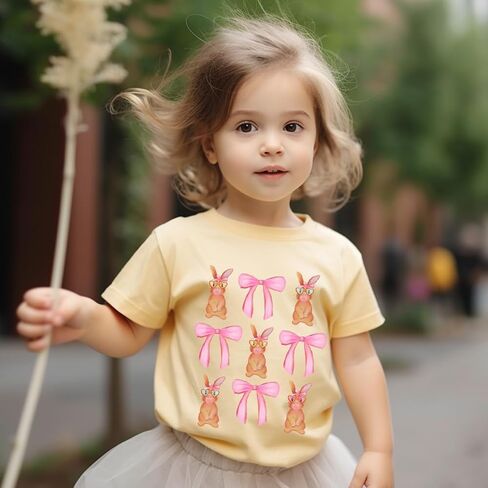 Kids Easter Shirt Chick Short Sleeve Tee Tops for Toddler Girls Boys Easter Outfit Clothes 2-7 Years in Saudi Arabia