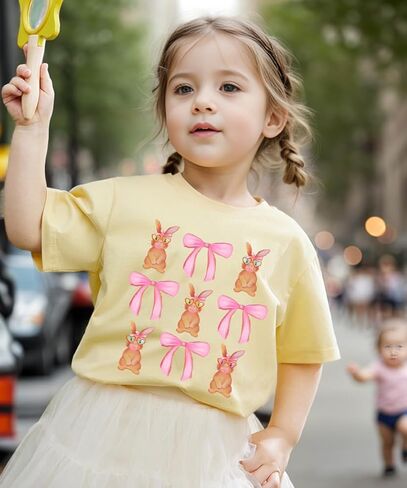Kids Easter Shirt Chick Short Sleeve Tee Tops for Toddler Girls Boys Easter Outfit Clothes 2-7 Years in Saudi Arabia