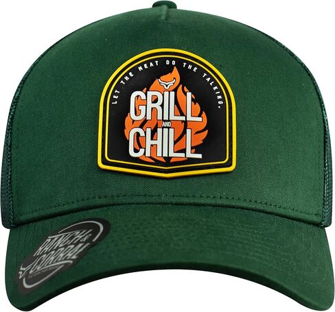 RANCH & CORRAL cap adult snap adjustable barbecue, Black, 3-5 3/8 in Saudi Arabia