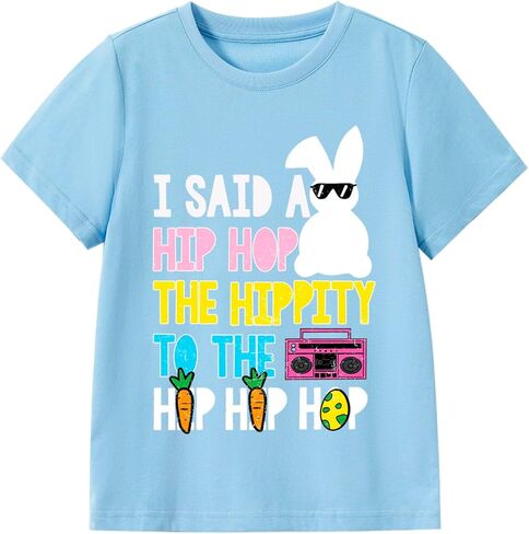 Kids Easter Shirt Chick Short Sleeve Tee Tops for Toddler Girls Boys Easter Outfit Clothes 2-7 Years in Saudi Arabia