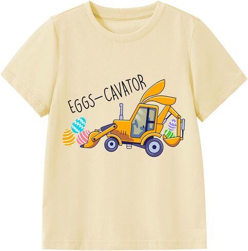 Kids Easter Shirt Chick Short Sleeve Tee Tops for Toddler Girls Boys Easter Outfit Clothes 2-7 Years in Saudi Arabia