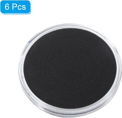 Coin Snap Holder, 6 Pack Silver Dollar Coin Holders for Collectors Coin Case with Foam Gasket Circle Fit 16/20/25/27/30/38/46mm Coins, Clear Black in Saudi Arabia