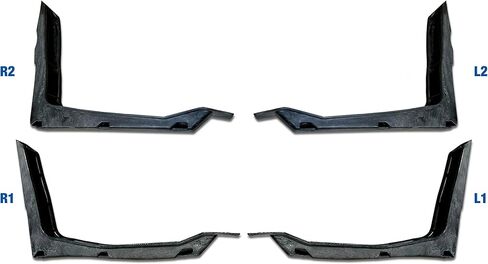 KOZAK Cabin Fairing Brackets/Mounts Full Set Compatible with International LT LT625, Driver Left & Passenger Right Side, Includes Logo and Reflective Vest in Kuwait