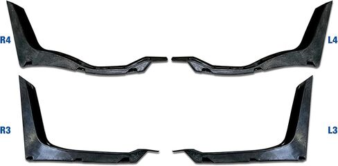 KOZAK Cabin Fairing Brackets/Mounts Full Set Compatible with International LT LT625, Driver Left & Passenger Right Side, Includes Logo and Reflective Vest in Kuwait