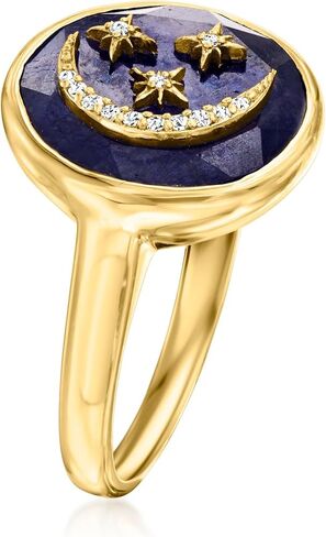 Ross-Simons 13.00 Carat Sapphire Celestial Ring With Diamonds in 18kt Gold Over Sterling in Saudi Arabia