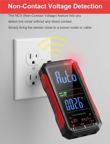 Digital Multimeter, 2026 Upgraded FS899L Multimeter, USB Rechargeable Digital Multimeter, Measures Voltage Automatic Digital Display Multimeter Tester for Home and Industrial Electrical Issues (Red) in Kuwait
