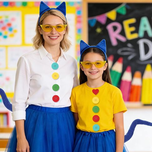 مجموعة إكسسوارات القطط eygeufg 11 قطعة - عصابة رأس وذيل أزرق، وتنورة توتو، ونظارات شمسية ورقع زخرفية للمراهقين (14+) والعروض المسرحية والحفلات للبالغين in Kuwait