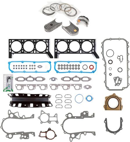 Evergreen SA-5494198533-4 Full Gasket Set Bearings Rings Compatible With/For 07-11 Jeep Wrangler 3.8L V6 OHV in Saudi Arabia