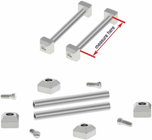 Ewatchparts المسمار أنبوب دبوس متوافق مع 35mm كارتييه باشا W31074M7 حزام الساعة حزام العروة مجموعة 18mm in Saudi Arabia