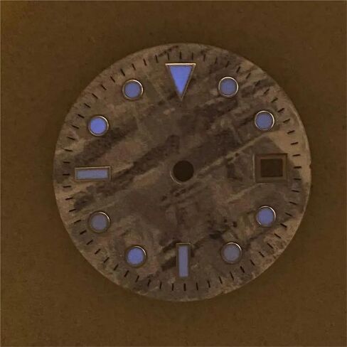 Wikene Watch Replacement dial Meteorite Dial 29mm Blue Luminous Watch Faces Men's Watch Replacement Accessory for ETA2836 8215 8205 2813 Movement in Kuwait