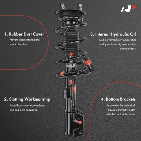 A-Premium Front and Rear Pair (4) Complete Strut and Coil Spring Assembly Compatible with Ford Explorer 2013-2019, Driver and Passenger Side in Saudi Arabia