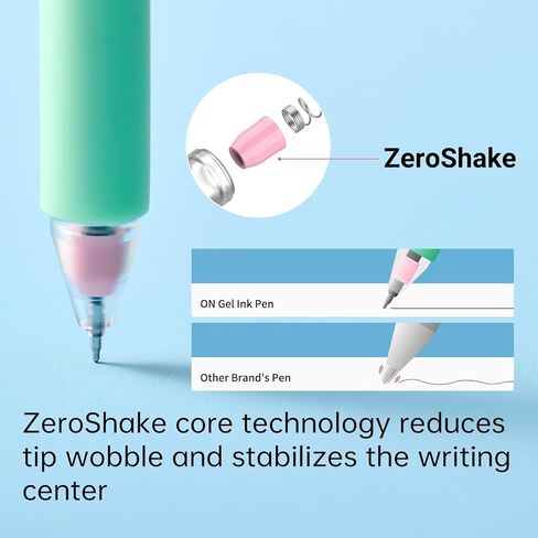 Kaco ON قلم حبر جل 4 قطع تصميم نافذة مبتكر للطاقة، تقنية ZeroShake الأساسية لتثبيت لوحة المفاتيح الميكانيكية، غطاء اللمس in Saudi Arabia