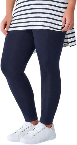 ToBeInStyle Women's Skinny Fit Cotton Full Length Leggings Tights - Regular and Plus Sizes in Saudi Arabia