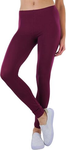 ToBeInStyle Women's Skinny Fit Cotton Full Length Leggings Tights - Regular and Plus Sizes in Saudi Arabia