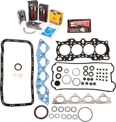 طقم إعادة تدوير محرك Evergreen FSBRR4030 متوافق مع 97-01 Honda CR-V 2.0 DOHC B20B4 B20Z2 مجموعة حشية كاملة، محامل قضيب رئيسية ذات حجم قياسي، حلقات مكبس ذات حجم قياسي in Saudi Arabia