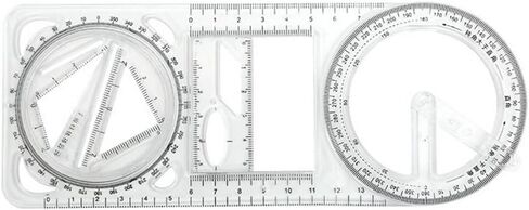 Multi-Functional Math Drawing Ruler - 1pc Geometric Triangular Ruler with Protractor Function in Saudi Arabia