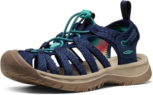 KEEN Women's Whisper Closed Toe Sport Sandals, Granite Green/Peach Parfait, 7.5 in Saudi Arabia
