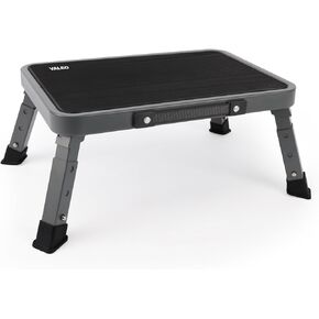 Valeo Folding Step Stool, Adjustable Step Stool with Non-Slip Platform, 330 Lbs Capacity, Step Ladder for Adults or Kids in Kitchen, Bathroom, RV, Camping, Office, Black in Kuwait