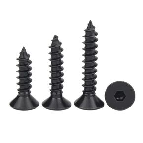 10-50 M2 M2.3 M2.6 M3 M3.5 M4 m5 m6 M8 مقبس سداسي من الفولاذ المقاوم للصدأ أو الفولاذ الأسود مسامير ذاتية اللولبة (أبيض، 12 مم_M3 50 قطعة) in Kuwait