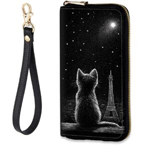 محفظة نسائية بسحاب حول RFID مع حزام معصم قابل للفصل، محفظة ذات سعة كبيرة لحمل الهاتف للسفر، الخنفساء على الأقحوان in Kuwait