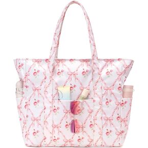 Octsky Large Beach Tote Bag Women Waterproof Sandproof Pool Bag with Zipper for Beach Gym Travel in Kuwait