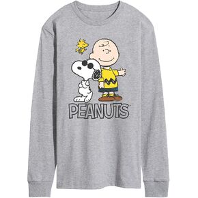 الفول السوداني - تشارلي براون وسنوبي وودستوك - تي شيرت رجالي برسومات بأكمام طويلة in Kuwait