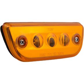 مصباح تحديد الكابينة LED شبه منحرف ProFleet، 3 مصابيح LED كهرمانية، عدسة كهرمانية، متوافق مع DOT in Kuwait