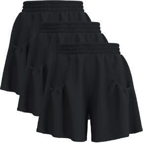 شورت TAISIM نسائي عالي الخصر للتمرين مع جيوب وبطانة - شورت رياضي سريع الجفاف للجري وصالة الألعاب الرياضية والمشي لمسافات طويلة والملابس الكاجوال in Kuwait