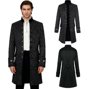 Mens Medieval Vintage Steampunk Jacket, Renaissance Gothic Steampunk Costume Tailcoat Men Pirate Coat for Cosplay in Saudi Arabia