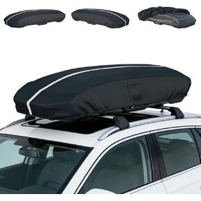 غطاء صندوق السقف، الأبعاد: 77 × 35 × 17 بوصة غطاء صندوق سقف عالمي مقاوم للماء والغبار والأشعة فوق البنفسجية ومقاوم للخدش متوافق مع تصميم Thule وPerflex وYakima التجاري السفلي سهل الارتداء in Kuwait