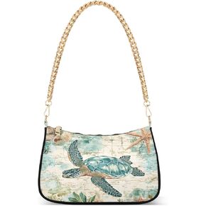 Chain Shoulder Bag Hobo Tote Handbag Mini Clutch Purse with Zipper Closure for Women in Saudi Arabia