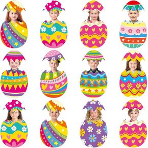 36 قطعة بيضة عيد الفصح مع مساحة للصور لتزيين لوحة الإعلانات الربيع DIY صور كرافت عيد الفصح الفصول الدراسية ديكور الحائط in Kuwait