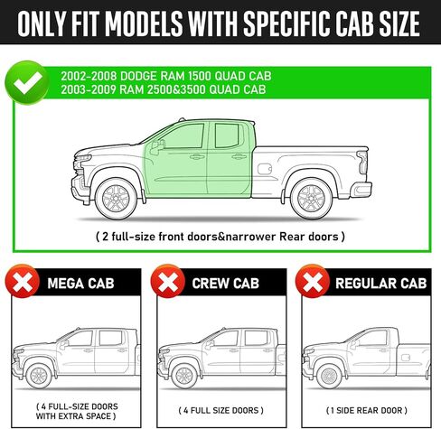 Drop Down Style Running Boards Compatible with 2002-2008 Dodge Ram 1500 Quad Cab /2003-2009 Dodge Ram 2500/3500 Quad Cab, 3 Inch Step Bars Side Step Nerf Bars. in Kuwait